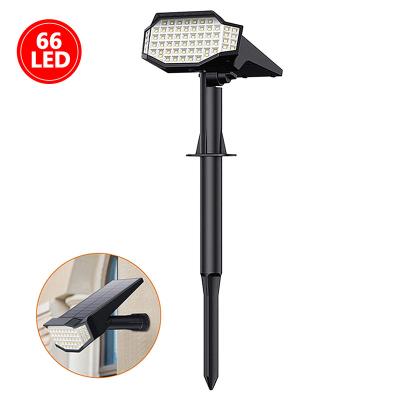 China Solar Garden Lights 66LED 2200mAh Spotlights 2-in-1 Security Outdoor Super Bright Waterproof Wall Lights Solar Garden Light for sale