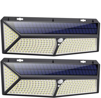 China 2020 Newest 288 LED IP65 Super Bright Solar Lights 288 Outdoor Waterproof Garden Motion Sensor Led Solar Fence Light With Charger for sale