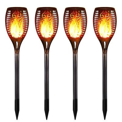 China Solar Garden Torch Lights Waterproof Dancing Flame Torches 96 LED Solar Landscape Decoration Flashing Lighting for sale