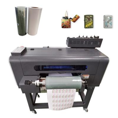 China Large roll to roll A3 UV Printer FILM Printing UV DTF LOGO Printing Machine CMYK W Varnish UV dtf sticker printer for sale