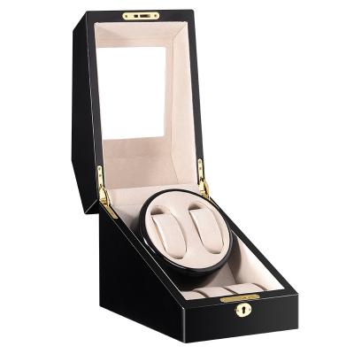 China Elelgent 2-Slot Watch Winder 3 Extra Storage Automatic Watch Winder for sale