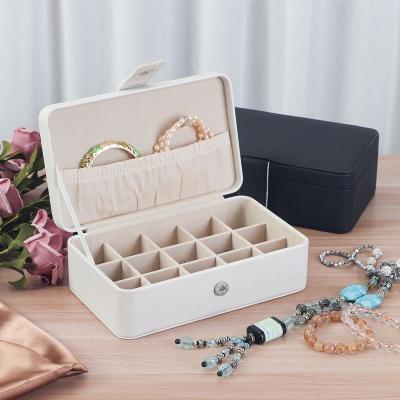 China Elelgent PU Jewelry Organizer Display Travel Jewelry Case Boxes Travel Portable Organizer Earring Holder Gifts Jewelry Box Storage for sale