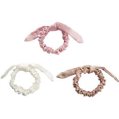 China 16mm/19mm/22mm/25mm grade 100% 6A style real hair silk hair scrunchies European and American elastic rabbit silk ear ties for girls for sale