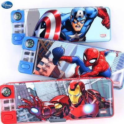 China Schools & High Quality Large Capacity Offices Marvel Style Superhero Cartoon Pencil Case Spiderman Captain America Student Pencil Case for sale