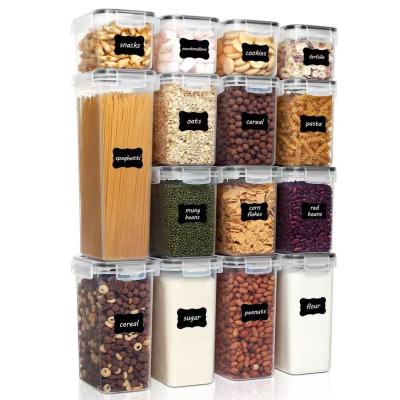 China 2022 Amazon Best Selling Sustainable Kitchen Storage Cereal Tea Storage Sealed PP Plastic Jar Home Snack Storage Sealed Plastic Jar for sale