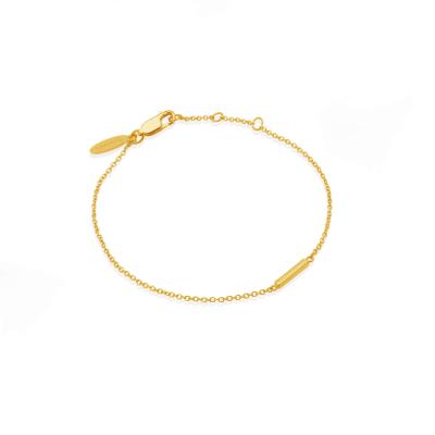 China Fashionable Jewelry Wholesale Gold Plated Fine Silver Chain With Bar Bracelet For Party for sale