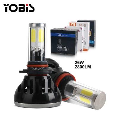 China Aviation Aluminum Yobis G5 H1 H3 H4 H7 H11 9005 9006 2800Lumen 26W Car LED Headlight for sale