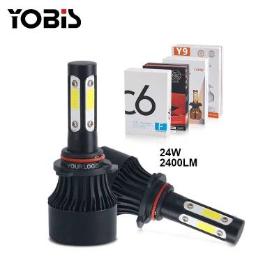 China Automotive Led Headlight High Lumen 360 4 Sides Led H7 H11 H15 COB Car Motorcycle LED Auto Headlights Bulb Lights for sale