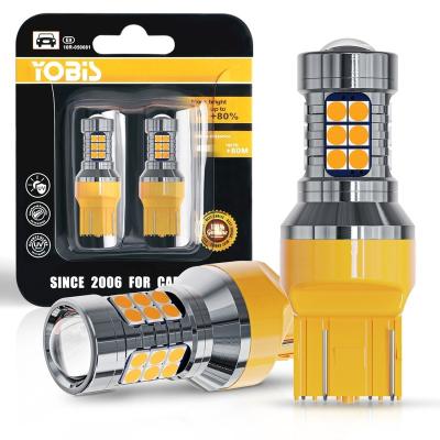 China 1156 amber turn signal brake light bulb turn signal led canbus 3030 27 smd led t20 7433 7440 for sale