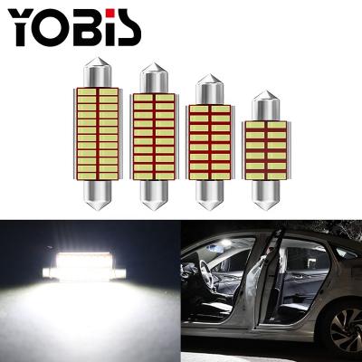 China LED Car Bulb DC12V Led 36mm Festoon License Plate Light Bulb 4014 30SMD Canbus High Bright Interior Dome Lights for sale