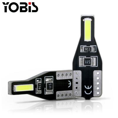 China Yobis factory supply width T10 lamp 7020 chip LED chip 12v t10 canbus no error bombillo t10 bulb for sale