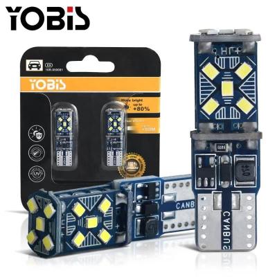 China Reading good sale T10 light bulb LED turn on canbus 12V 2016 15smd width light with white light for sale