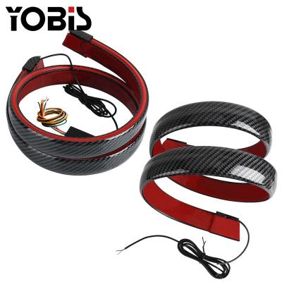 China Waterproof PVC+Silicon LED Carbon Fiber Light Strip Car LED Strip For Brake Tail Light for sale