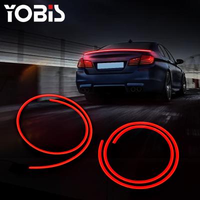 China YoBis Car Carbon Fiber Tail Light Car Tail Light Flasher Lamp YoBis Car Carbon Fiber Tail Light Flame Car Turn Signal Brake Strip Light for sale