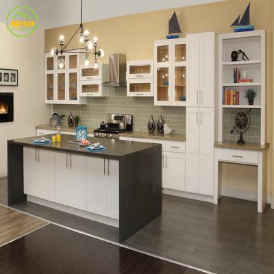 China Modern Exterior Stainless Steel PVC Foam Panel Shaker Vietnam Kitchen Cabinet Design White With Price for sale