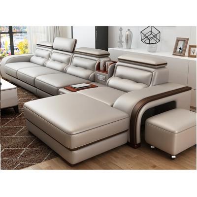 China (Size)Adjustable Genuine Leather Combination Sofa Luxury Genuine Leather Sofa Set Furniture Living Room for sale