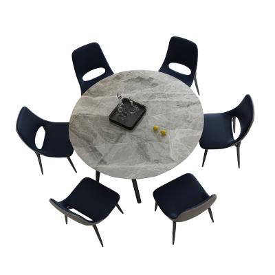 China Small Family Foldable Combination Outdoor Dining Table Set Luxury Round Dining Table Set 6 Chairs for sale