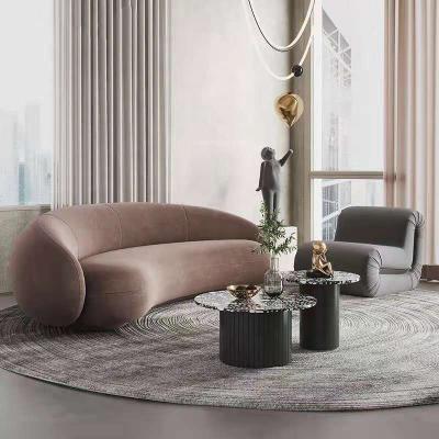 China Simplicity New Arrival Simple Stylish Modern Luxury Soft Bag Curved Couch Velvet Sofas Fabric Sofa Beds for sale