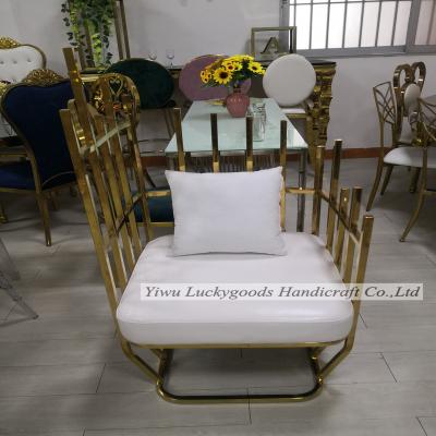 China New Pechen Stainless Steel Creative Elegant Wedding CY210511-1 Luckygoods Flexible Design Dining Chair For Wedding Events Decorums for sale