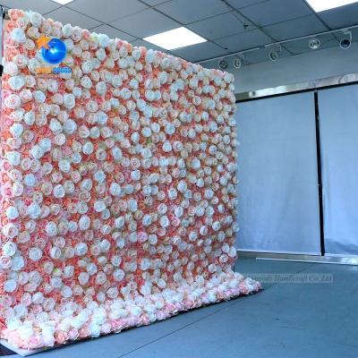 China 1)home decoration 2)event decoration 3)ceremony decoration LFB1829-2 Handmade 3D pink luckygoods wrap flower wall event backdrop wedding for sale