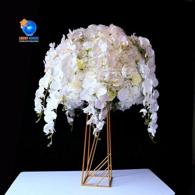 China Artificial flower for wedding LFB992-2 Luckygoods large artificial rose flower ball centerpieces for wedding table events for sale