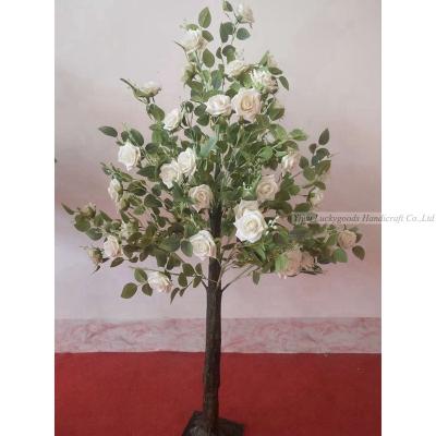 China Custom Artificial Silk Sakura Flower Trees Branches White Flowers Cherry fiberglass ball FZS210809-1 Luckygoods flowe for wedding arch decoration for sale