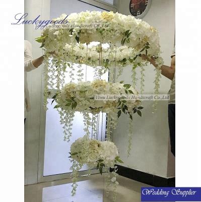 China LFB347 Natural Wholesale Touch Artificial Flower Wedding Centerpiece Chandelier for sale