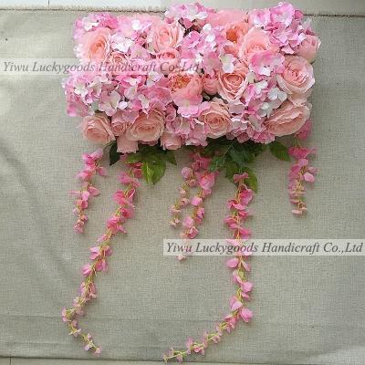 China LFB410 Store Latest Design Table Decorative Artificial Flower Arrangement with Wisteria Flower Hanging for sale