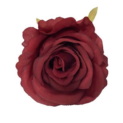 China Events Decoration Plant Promotional Rose Silk Artificial Flower Heads Multiple Colors For Wedding Gift Events Home Decoration for sale