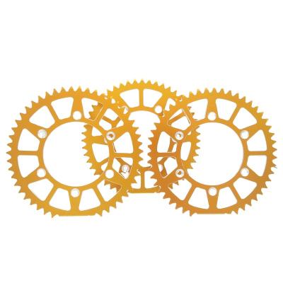 China Customized Alloy Motorbike Self Driven Motorcycle Parts Gold CNC Sprocket Clean Lathe for sale