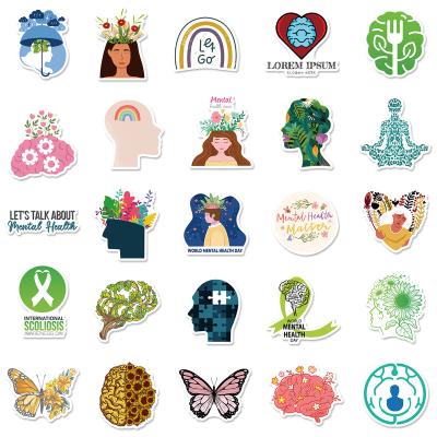 China New Soft Psychological Health Knowledge Sticker Health Surfaces Education Sticker Luggage Case Helmet Psychological Refrigerator Sticker for sale