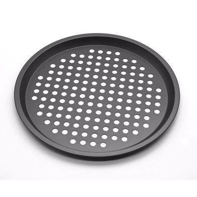 China Viable Non-Stick Carbon Steel Cake Pan Molds Baking Trays Miniature Pizza Pan for sale