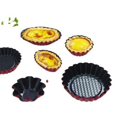 China Premium Quality Viable Household Pie Pan Cake Mold Egg Tart Nonstick Coating Mold for sale