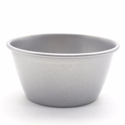 China Sustainable Round Carbon Steel Non-Stick Pudding Cup Bakeware Pudding Cup Cake Mold for sale