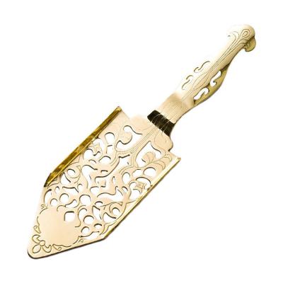 China Viable Classic 304 Stainless Steel Flower Pattern Cavity Colander Spoon Bar Tool for sale