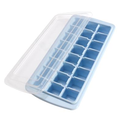 China Hot Selling Viable Amazon Silicone Ice Cube Tray With Lid Ice Ball Maker Mini Circle Ice Cube Tray Mold for sale