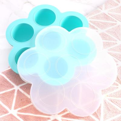 China Sustainable Eco-friendly Easy In Demold 7 Cavity Silicone Ice Ball Maker Ice Cube Tray for sale