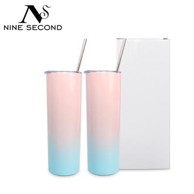 China Viable 20oz sublimation tumbler straight us 30oz gradient sublimation tumbler warehouse empty wine tumbler stainless for sale