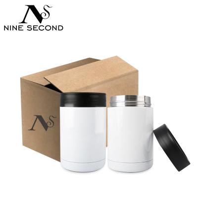 China Viable 12 oz Double Wall Stainless Steel Beer Mug Blank Sublimation Insulated Box Cooler for sale