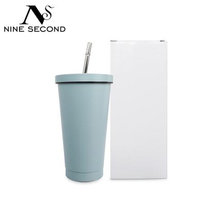 China Viable Tumbler 17oz Stainless Steel Vacuum Insulated Tumbler With Lid And Straw Travel Mug Double Wall Coffee Mug For Home for sale