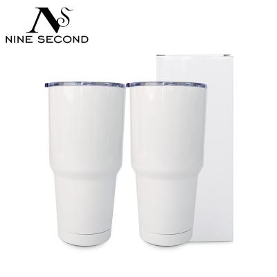 China 30oz Vacuum Car Mug Stainless Steel Tumbler Cup Sublimation Stocked Vacuum Car Ride Drinkware Insulated Tumbler for sale