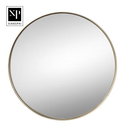 China Vintage Minimalist Vanity Furniture Make Up Bathroom Wall Decor Antique Large Round Bath Mirrors for sale