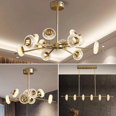 China Creative light luxury post-modern dining room donut bedroom copper chandelier living room chandelier for sale