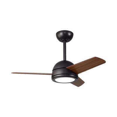 China Retro post-modern post-modern fan lamp in the American living room and dining room wooden blades ceiling fan remote control adjustable lamp for sale