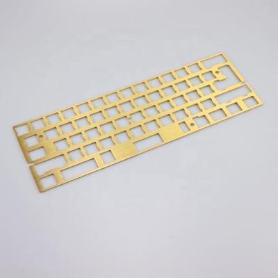 China Custom Mechanical Keyboard Brass Plate 60% Stand Plate Keyboard Spare Parts for sale