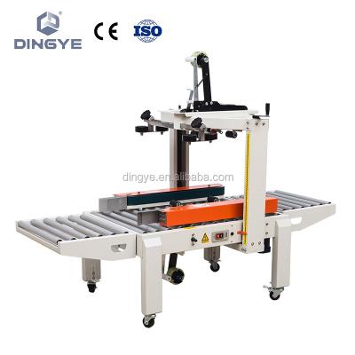 China Beverage CE Certification FXC5050 Carton Sealer Box Sealing Packaging Machine With Side Belt Conveyor for sale