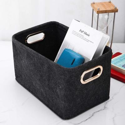 China Factory Direct Supply Viable Storage Basket Collapsible Felt Outdoor Fast Bucket Storage Bag for sale