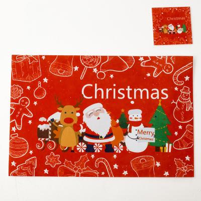 China 2021 Sustainable New Christmas Themed Felt Place Mat Modern Eco-friendly Customizable for sale