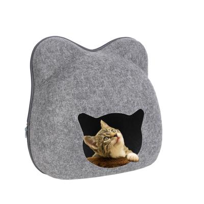 China Breathable Best Selling Lovely Shape Felt Warm Material Cat Kennel Pet Nest For Pet Sleeping for sale