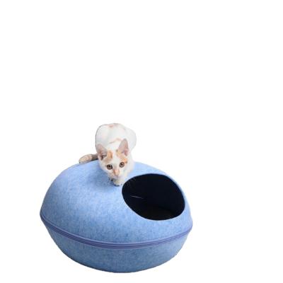 China Breathable Hot Sales Customizable Pet Room Bed Room Shape Felt Pet Nest Bed for sale